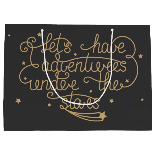 Lass hat Abenteuer Große Geschenktüte (Rückseite)