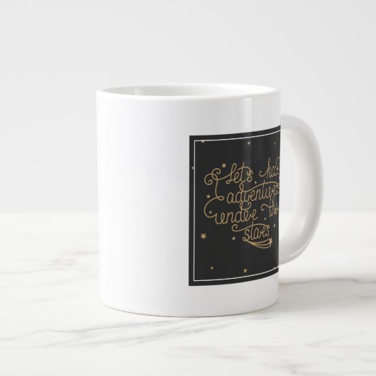 Lass hat Abenteuer Jumbo-Tasse (Vorderseite Rechts)