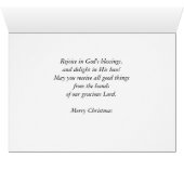 Lass Heaven Freude Weihnachten Poinsettia auf Schw (Innenansicht Horizontal (Unten))