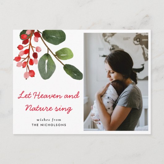 Lass Heaven & Nature Sing Red Berry | FOTO Postkarte (Vorderseite)