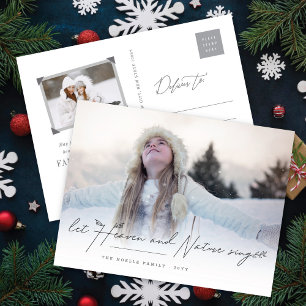 Lass Heaven & Nature Sing Religiöses Foto Feiertagspostkarte