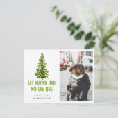 Lass Heaven & Nature Sing Weihnachtsbaum Mama Foto Postkarte (Stehend Vorderseite)