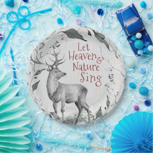 Lass Heaven & Nature Sing, Weihnachtslied Pappteller (Party)