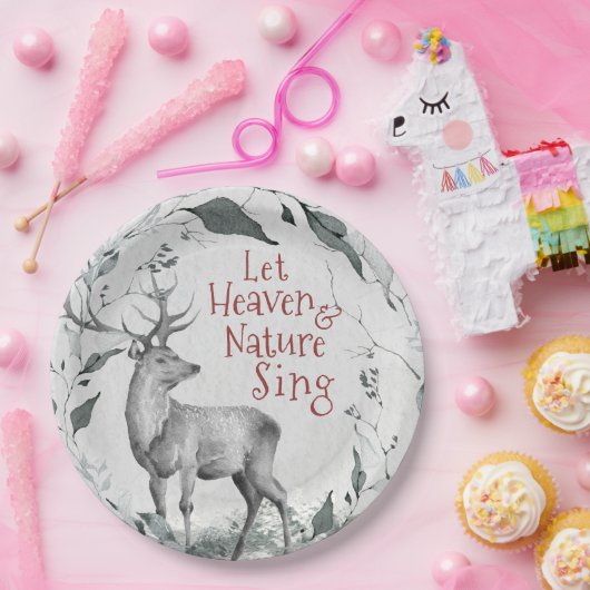 Lass Heaven & Nature Sing, Weihnachtslied Pappteller (Party)