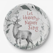 Lass Heaven & Nature Sing, Weihnachtslied Pappteller (Vorderseite)