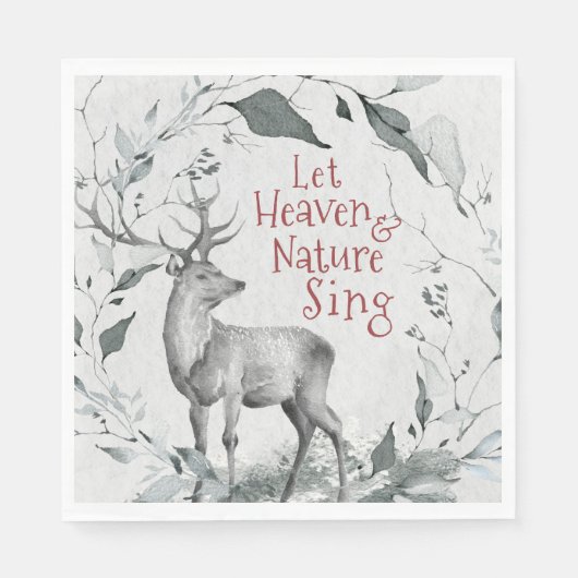 Lass Heaven & Nature Sing, Weihnachtslied Serviette (Vorderseite)
