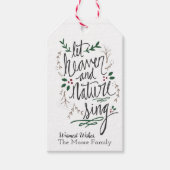 Lass Heaven Sing Weihnachtstag Geschenkanhänger (Vorderseite)