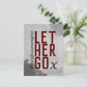 LASS HER GO endhumanitärem Handel mit Red Postkarte (Stehend Vorderseite)