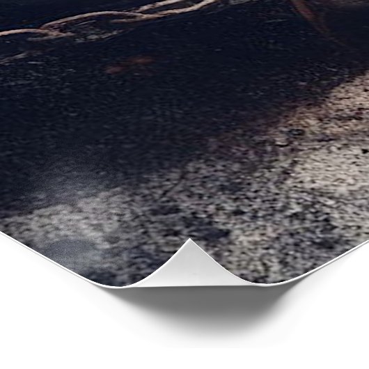 "Lass hin oder sei gezerrt" und mächtiges Pferd Poster (Ecke)