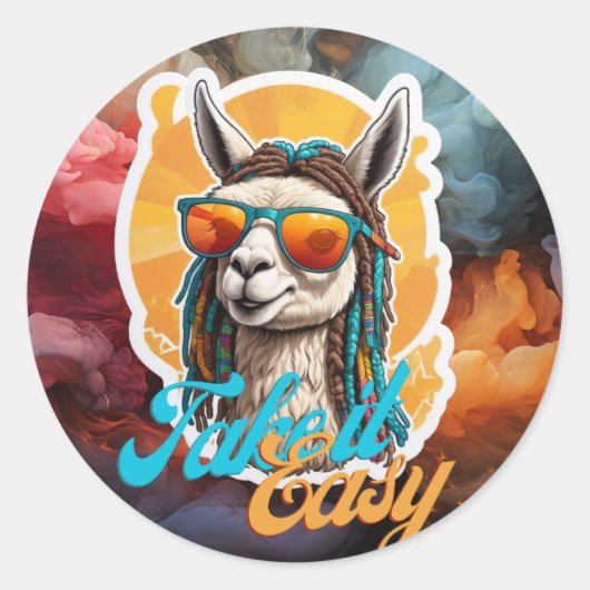 Lass hin und genieße das Leben. Aufkleber (Vorderseite)