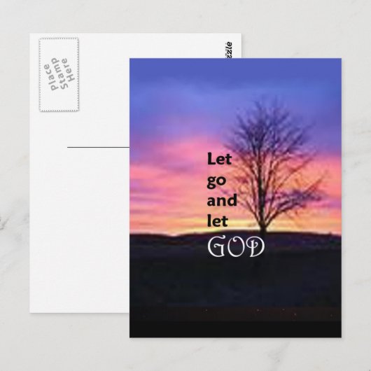 Lass hin und Lass Gott Postkarte (Vorne/Hinten)