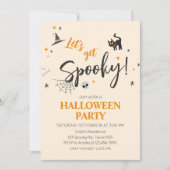 Lass Hooky Cat Halloween-Party Einladung (Vorderseite)