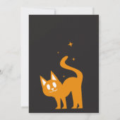 Lass Hooky Cat Halloween-Party Einladung (Rückseite)