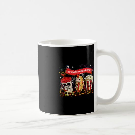Lass Horror Filme Halloween Funny Ghost Ske ansehe Kaffeetasse (Rechts)