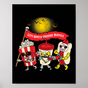 Lass Horror Filme Halloween Funny Ghost Ske ansehe Poster