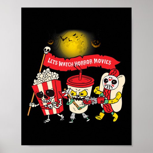 Lass Horror Filme Halloween Funny Ghost Ske ansehe Poster (Vorne)