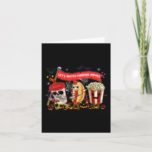 Lass Horror Filme Halloween Spaß Ghost Skele beoba Karte (Vorderseite)