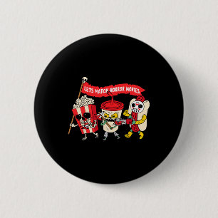 Lass Horror Movies Spaß Halloween Kostümspo ansehe Button