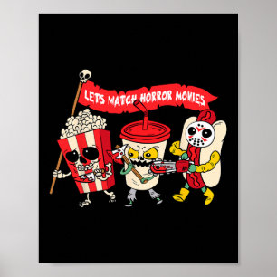 Lass Horror Movies Spaß Halloween Kostümspo ansehe Poster