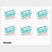 Lass-Ich repräsentiere Ihr Lächeln Quadratischer Aufkleber (Blatt)