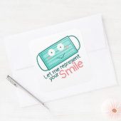 Lass-Ich repräsentiere Ihr Lächeln Quadratischer Aufkleber (Umschlag)