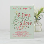 Lass ihm frohe Weihnachten zu verehren Einladung (Stehend Vorderseite)