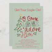 Lass ihm frohe Weihnachten zu verehren Einladung (Vorne/Hinten)