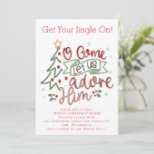 Lass ihm frohe Weihnachten zu verehren Einladung (Stehend Vorderseite)