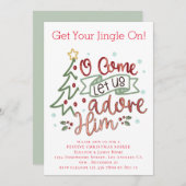 Lass ihm frohe Weihnachten zu verehren Einladung (Vorne/Hinten)