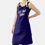 Lass Ihm kochen urbane Slang Blue White Schürze (InSitu)