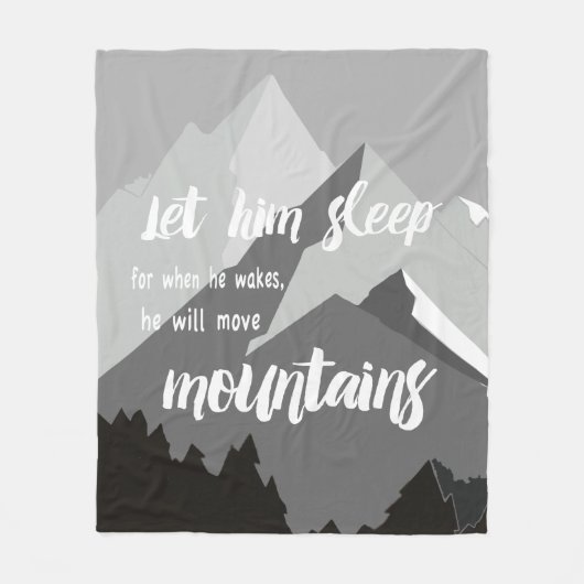 Lass ihm schlafend, wenn er Wecke, wird er die Ber Fleecedecke (Vorderseite)