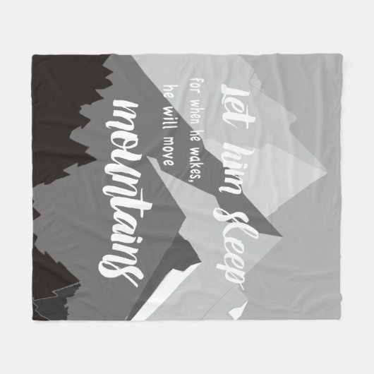 Lass ihm schlafend, wenn er Wecke, wird er die Ber Fleecedecke (Vorderseite (Horizontal))