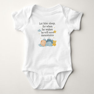 Lass ihn schlafen baby strampler