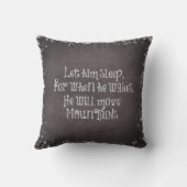 Lass ihn schlafen, er wird das Babyangebot für die Kissen (Rückseite)