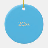 Lass ihnen Cake Slice Round essen Keramik Ornament (Hinten)