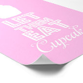 Lass ihnen Cupcakes essen Poster (Ecke)