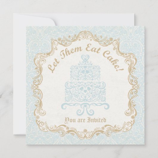 Lass ihnen die Einladung zum Kuchen (Vorderseite)