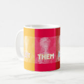 "Lass ihnen Eat Cake": Marie Antoinette (Pop art) Kaffeetasse (Vorderseite Links)