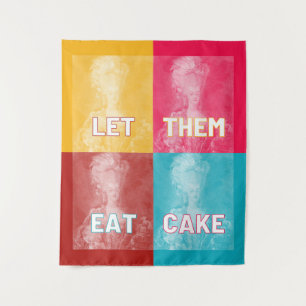 "Lass ihnen Eat Cake": Marie Antoinette (Pop art) Wandteppich