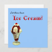 Lass ihnen Eis!  Sonnaeinladung Einladung (Vorne/Hinten)
