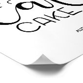 Lass ihnen Kuchen essen - gebettet - Personalisier Poster (Ecke)
