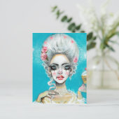 Lass ihnen Kuchen Mini Marie Antoinette cupcake es Postkarte (Stehend Vorderseite)