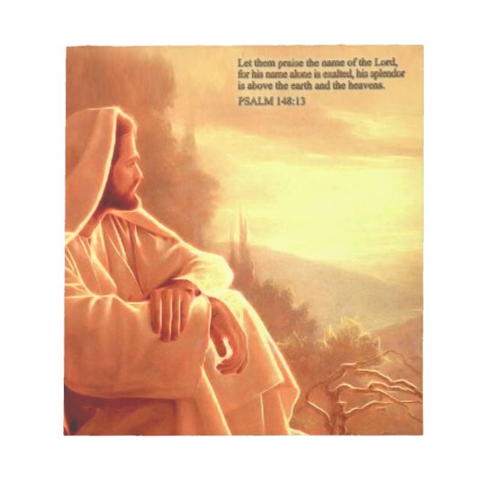 Lass ihnen Lob den Namen des Herrn..Psalm:148 Notizblock (Vorderseite)