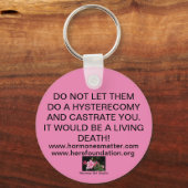 Lass ihnen NICHT, IHRE UTERUS ZU STEHEN! SCHLÜSSEL Schlüsselanhänger (Vorderseite)