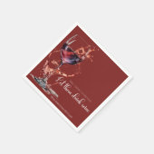 Lass ihnen Wein trinken Wein Weinverkostung Brautp Serviette (Ecke)