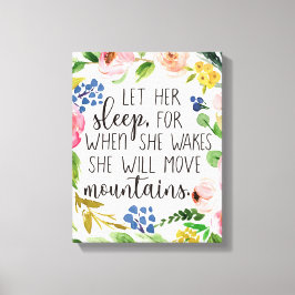 Lass ihr Schlaf, wenn sie Leinwand Wecke