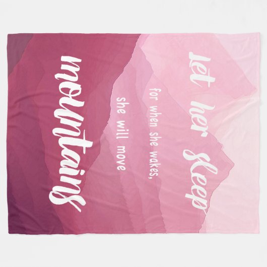 Lass ihr Schlaf, wenn sie Weckte, dass sie den Ber Fleecedecke (Vorderseite (Horizontal))