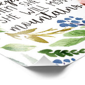 Lass ihr schläfes Aquarell Blumenmuster Kinderzimm Fotodruck (Ecke)