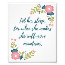 Lass ihren Schlaf 8x10 Foto