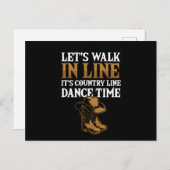 Lass in Line Dance Sport Rodeo Geschenk Postkarte (Vorne/Hinten)